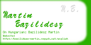 martin bazilidesz business card